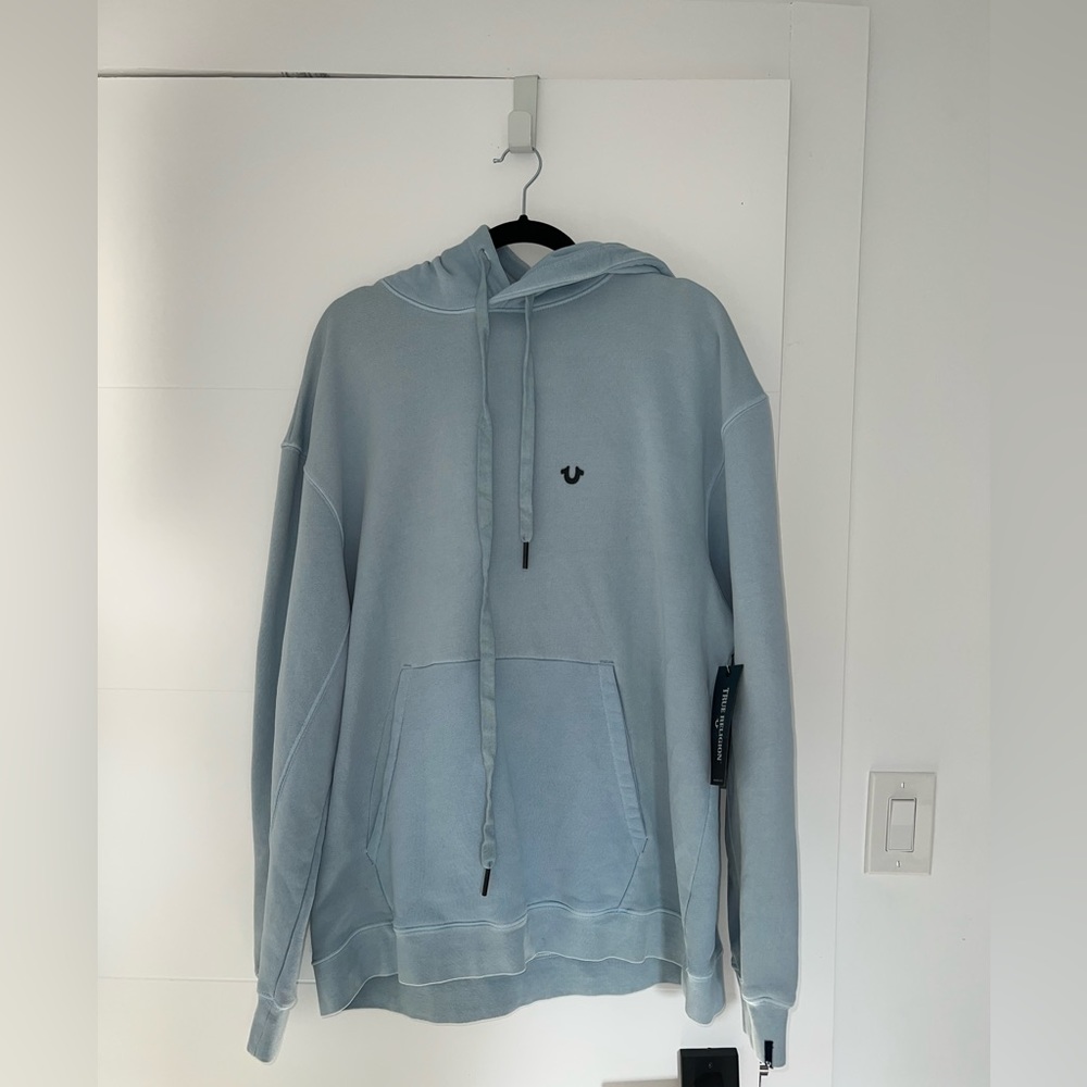 NWT True Religion Baby Blue Hoodie